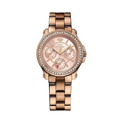 Ladies rose stainless steel chronograph bracelet watch 31901106
